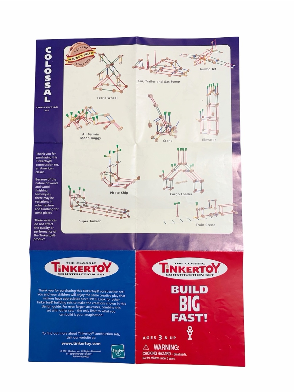 Tinkertoy | Vintage Wood Classic Construction Set Jumbo - Picture 12 of 13
